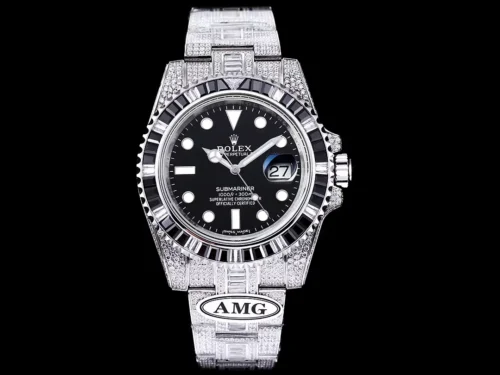 Replica Rolex Submariner Iced Out 116610LN 40mm Black Dial 9 - Best shop to buy a Fake Rolex