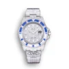 Replica Rolex Submariner Iced Out 116610LN 40mm Blue-White Bezel front - Best shop to buy a Fake Rolex