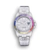Replica Rolex Submariner Iced Out 116610LN 40mm Rainbow Bezel front - Best shop to buy a Fake Rolex