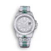 Replica Rolex Submariner Iced Out 116610LN 40mm White Bezel front - Best shop to buy a Fake Rolex
