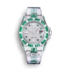 Replica Rolex Submariner Iced Out 116610LN Green-White Bezel front - Best shop to buy a Fake Rolex