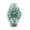 Replica Rolex Submariner Iced Out 116610LV 40mm Green Diamond Bezel Front - Best shop to buy a Fake Rolex