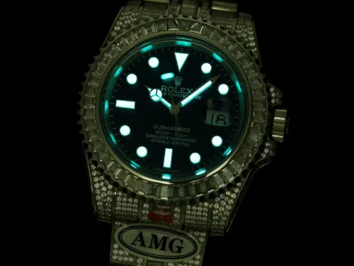 Replica Rolex Submariner Iced Out 116619LB 40mm Blue Dial 5 - Best shop to buy a Fake Rolex