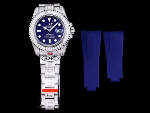 Replica Rolex Submariner Iced Out 116619LB 40mm Blue Dial 6 - Best shop to buy a Fake Rolex