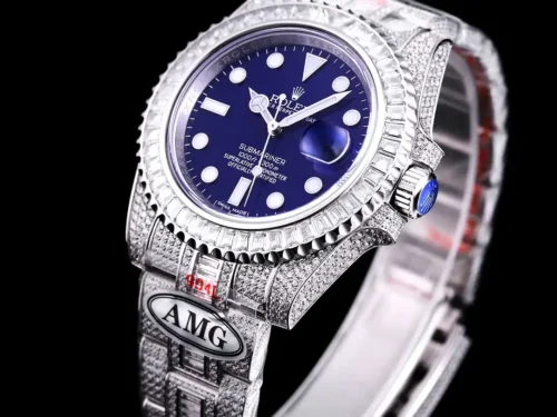 Replica Rolex Submariner Iced Out 116619LB 40mm Blue Dial 7 - Best shop to buy a Fake Rolex