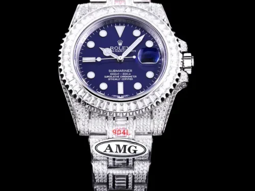 Replica Rolex Submariner Iced Out 116619LB 40mm Blue Dial 8 - Best shop to buy a Fake Rolex