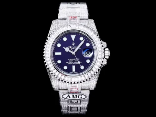 Replica Rolex Submariner Iced Out 116619LB 40mm Blue Dial 9 - Best shop to buy a Fake Rolex