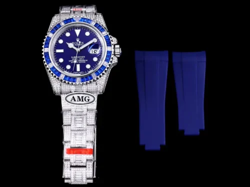 Replica Rolex Submariner Iced Out 116619LB Blue Dial 6 - Best shop to buy a Fake Rolex