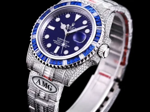 Replica Rolex Submariner Iced Out 116619LB Blue Dial 7 - Best shop to buy a Fake Rolex