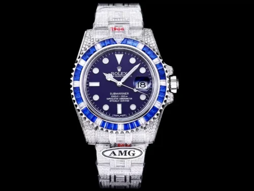 Replica Rolex Submariner Iced Out 116619LB Blue Dial 9 - Best shop to buy a Fake Rolex