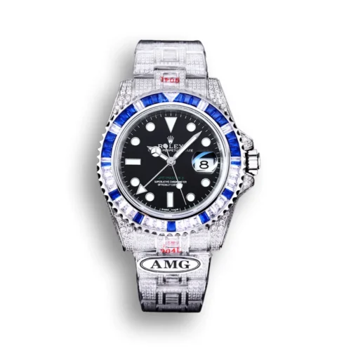 Replica Rolex Submariner Iced Out 126710BLNR Black Dial - Best shop to buy a Fake Rolex