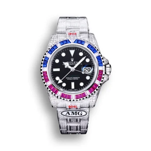 Replica Rolex Submariner Iced Out 126710BLRO Black Dial - Best shop to buy a Fake Rolex