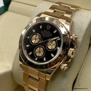Caseback view of Rolex Daytona m116505 rose gold