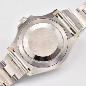 Caseback view of Yacht-Master 126622 brushed Oystersteel