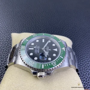 Crown guards and Triplock screw-down crown on the 126610LV case side