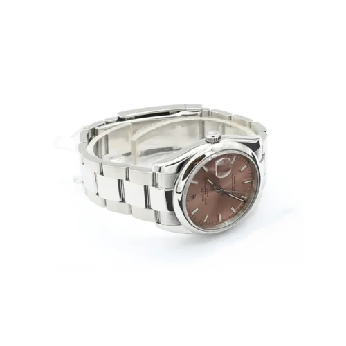 Replica Rolex Oyster Perpetual Date 34mm Dial Salmon 115200 - Best shop to buy a Fake Rolex