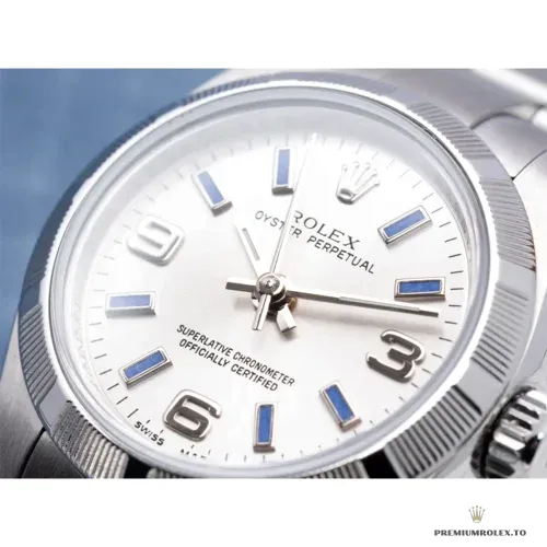 Replica Rolex Oyster Perpetual Lady 26mm Dial Silver 176210 - high-end Rolex imitation