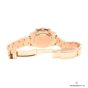 Caseback view of the Rolex Daytona 126505 Everose gold model
