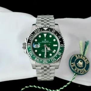 GMT-Master Absinthe side profile showing turquoise-black Cerachrom bezel