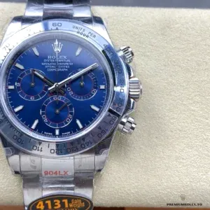 Daytona 126509 side profile showing white gold-plated case and Cerachrom bezel