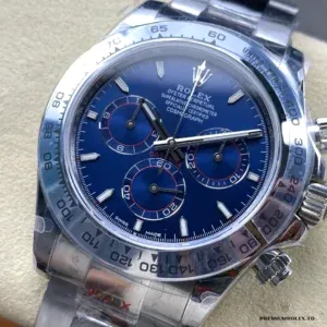 Steel-colour Cerachrom tachymeter bezel detail on white gold Daytona