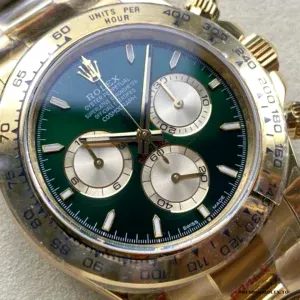 Yellow gold-plated Oyster bracelet and Oysterclasp on the 126508 Daytona