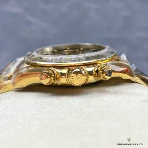 Caseback view of the Rolex Daytona 126508 yellow gold model