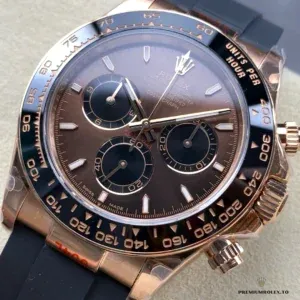 Cerachrom tachymeter bezel detail on the Daytona Everose