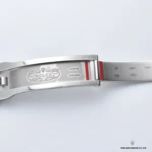 Daytona 116506 bracelet clasp and folding mechanism in platinum-tone steel