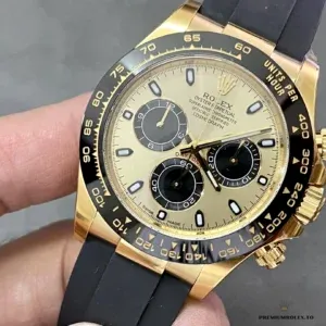 Caseback of the Rolex Daytona 116518LN in yellow gold-plated construction