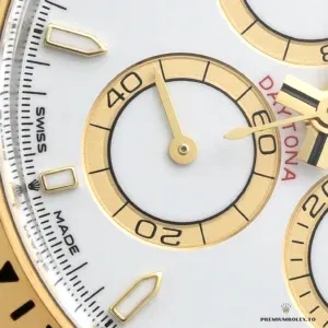 Daytona 126503 white dial chronograph subdials with snailed texture