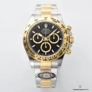 Daytona 126503 side profile showing Oystersteel and gold-plated case construction