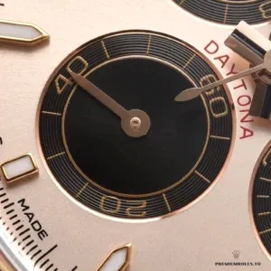 Crown and chronograph pushers on the Daytona 126505 from case side