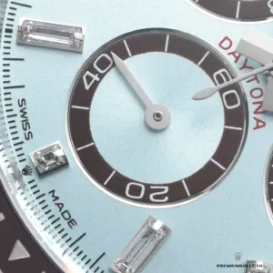 Ice blue dial under direct light showing glacial colour shift