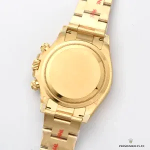 Oyster bracelet in yellow gold plating with folding Oysterclasp on the Daytona