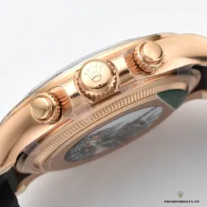 Crown and chronograph pushers on the 126515LN diamond model