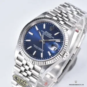 Rolex Datejust 126234-0017 on wrist with Jubilee bracelet drape