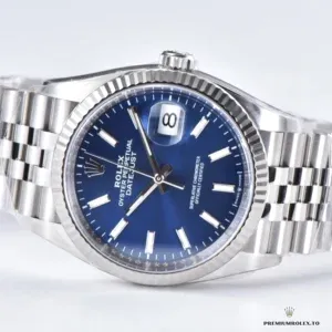 Datejust 126234 blue dial caseback with Oystersteel construction