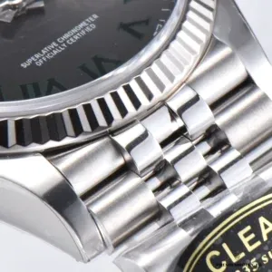Crown side view of the Datejust 126234 slate grey variant