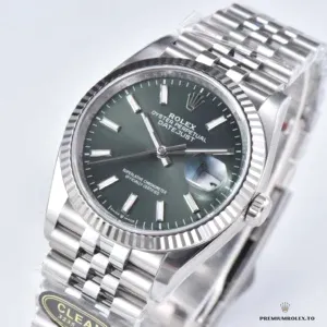 Datejust 126234 palm dial side profile showing case thickness and bezel