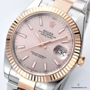 Rolex Datejust 126331-0010 Everose pink dial on wrist