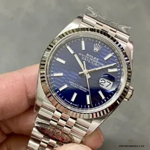 Full bracelet stretch of the Datejust 126234 showing Jubilee link taper