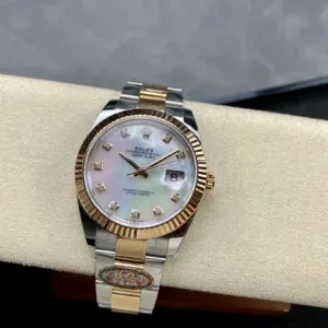 Caseback view of the Datejust 126333 showing screw-down steel construction