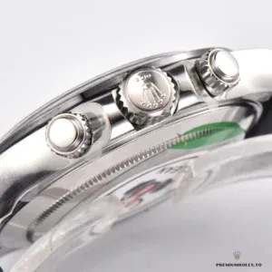 Wrist shot of the white gold Daytona 116519 on Oysterflex strap
