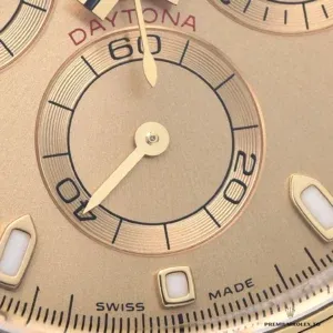 Daytona 116523 side profile showing Oystersteel and gold-plated case construction