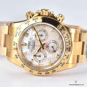 Yellow gold-plated Oyster bracelet and folding clasp on the 116528