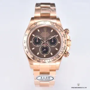 Caseback view of the Rolex Daytona 116505 rose gold model