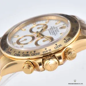 Oysterclasp with Easylink extension on the yellow gold-plated bracelet