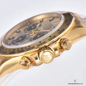 Yellow gold-plated Oyster bracelet and Easylink clasp on the 116508