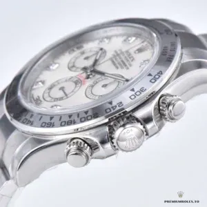Tachymeter bezel and case edge detail on the 116509-0064